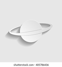 Planet in space icon