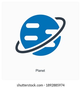 Planet or space icon concept