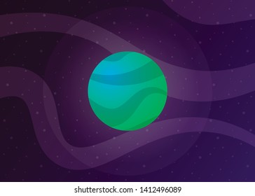 Planet Space Icon Galaxy Solar System Vector Illustration