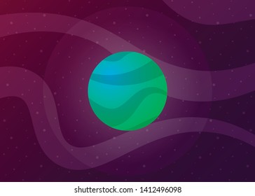 Planet Space Icon Galaxy Solar System Vector Illustration