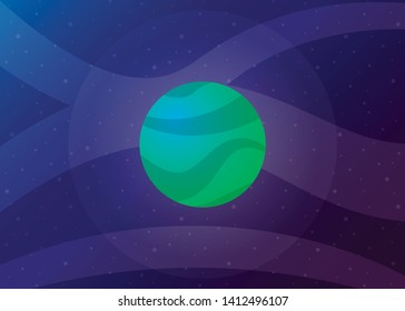 Planet Space Icon Galaxy Solar System Vector Illustration