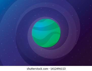 Planet Space Icon Galaxy Solar System Vector Illustration