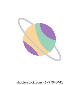 Planet space icon. Simple color vector elements of esoteric icons for ui and ux, website or mobile application