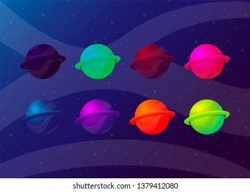 Planet Space icon Vector Illustration Galaxy Solar System