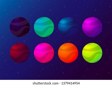 Planet Space icon Vector Illustration Galaxy Solar System
