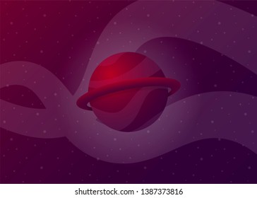 Planet Space icon Vector Illustration Galaxy Solar System