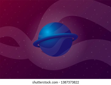 Planet Space icon Vector Illustration Galaxy Solar System