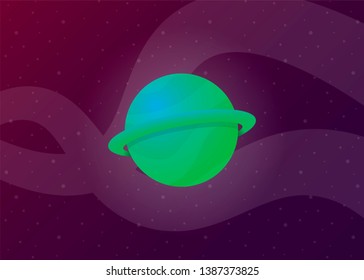 Planet Space icon Vector Illustration Galaxy Solar System