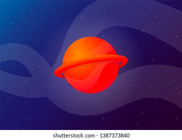 Planet Space icon Vector Illustration Galaxy Solar System