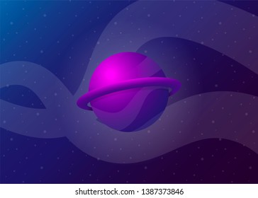 Planet Space icon Vector Illustration Galaxy Solar System