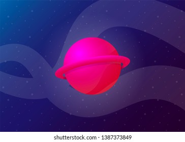 Planet Space icon Vector Illustration Galaxy Solar System