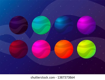 Planet Space icon Vector Illustration Galaxy Solar System