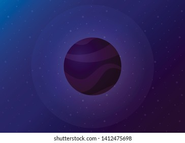 Planet Space icon Vector Illustration Galaxy Solar System