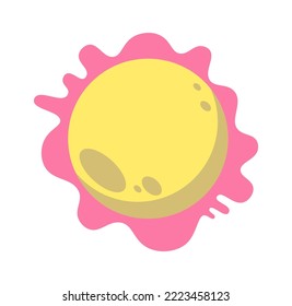 Planet in the space icon. Vector illustration