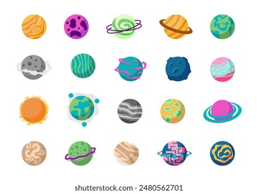 Planet Space Illustration Element Set