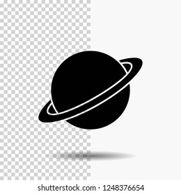planet, space, moon, flag, mars Glyph Icon on Transparent Background. Black Icon