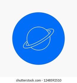 planet, space, moon, flag, mars White Line Icon in Circle background. vector icon illustration
