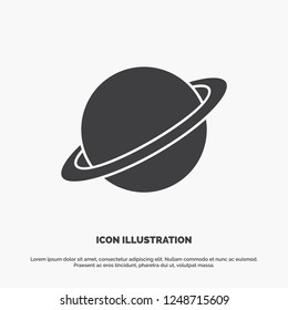 planet, space, moon, flag, mars Icon. glyph vector gray symbol for UI and UX, website or mobile application