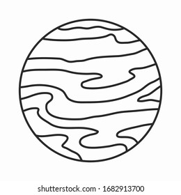 planet space object line icon