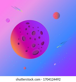 Planet in space. Presentation, business and website. Vector.