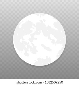 Planet in Space. Realistic moon. Vector stock illustration.