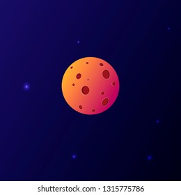 Planet in space vector graphics
