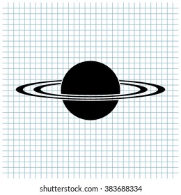 planet in space vector icon