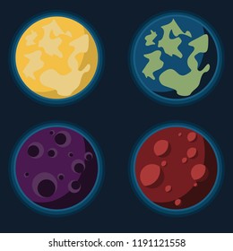 planet in space vector illustration