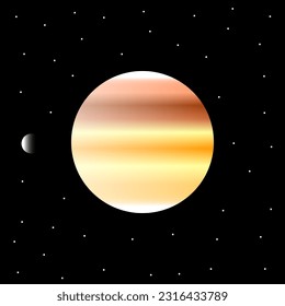 Planet in space. Vector illustration.