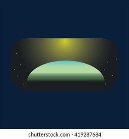 The Planet in space vector illustration