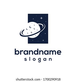 planet, space view logo design template