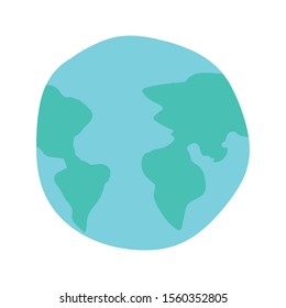 Planet sphere design, Continent earth world globe ocean and universe theme Vector illustration
