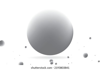 planet sphere in gradient grey monotone thme science cosmology space background can be use for commercial banner food and beverage label technology product presentation package design vector eps.