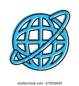 planet sphere isolated icon