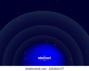 planet sphere with radius deep space science exploration technology background for advertisement banner,brochure,website landingpage, notebook cover vector eps.