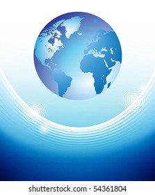 Planet stability concept. Vector illustration. Illustrator mesh tool used.