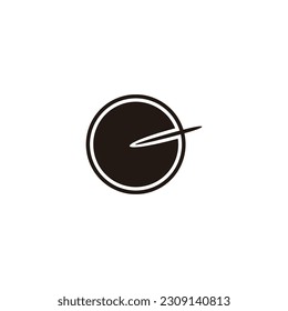 Planeta, símbolo geométrico estrella simple vector logo