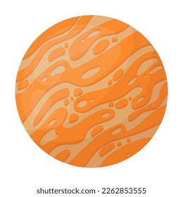 Planet. Star. Space object. Exploration of open space. Vector illustration in cartoon style.