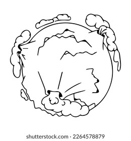 Planet. Star. Space object. Exploration of open space. Vector illustration in cartoon style.