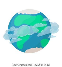 Planet. Star. Space object. Exploration of open space. Vector illustration in cartoon style.