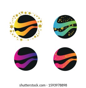Planet with stars design. Magic ball. 