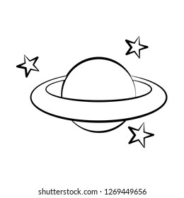 planet stars doodle
