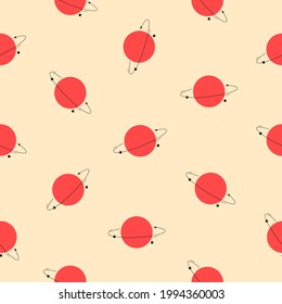Planet with stars pattern in hand drawn doodle style. Space background. Vector stock illustration