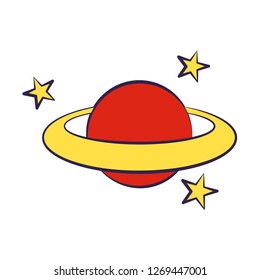 planet stars white background
