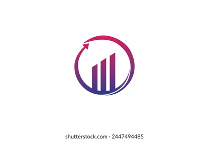 Planet stats vector logo design template world finance logo design concept