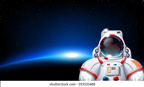 planet sun astronaut