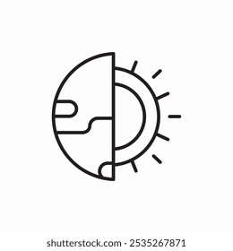 planet sun icon sign vector