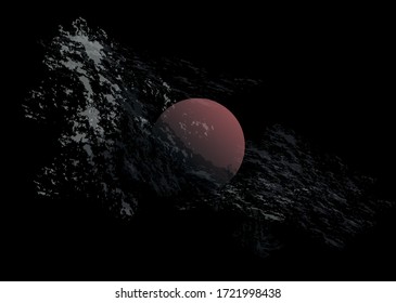 The planet is surrounded by a nebula