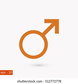 planet symbol icon, flat design best vector icon