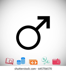 planet symbol icon, flat design best vector icon